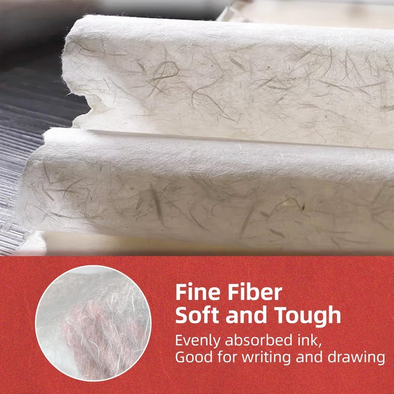 VEOOK Natural Fiber Rice Paper for Decoupage,Printable Rice Paper for Craft, Mulberry Paper for Writing Painting,Decoupage Craft Supplies,20 Sheets Letter Size 8.5x11in（RP-01） - Image 2